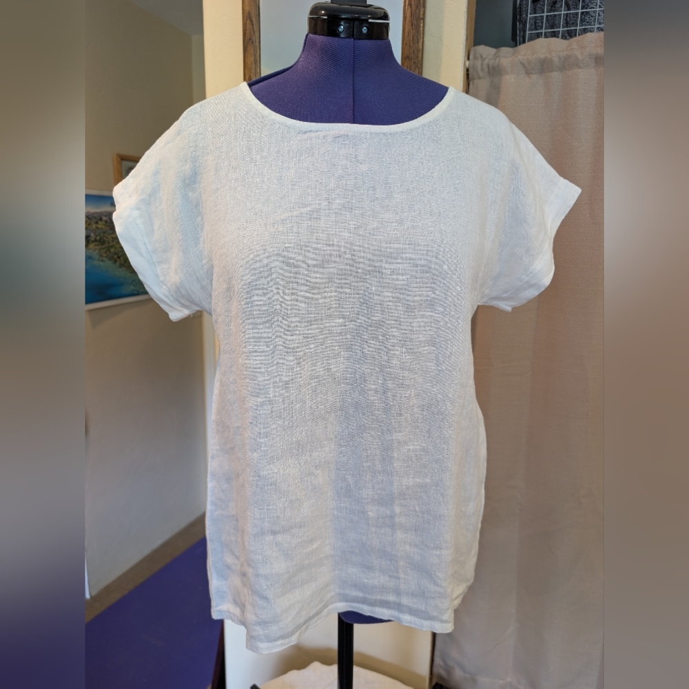 Terzo Millennio Linen Women's Blouse - Picture 3 of 9